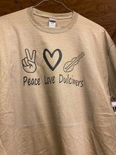 Load image into Gallery viewer, Peace Love Dulcimers - Dulcimer Shirt
