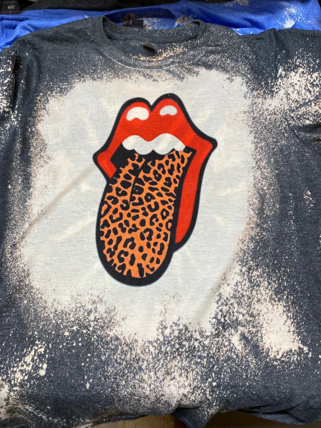 Stones Leopard Print Tongue Shirt